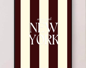 New York, New York Trendy Downloadable Print