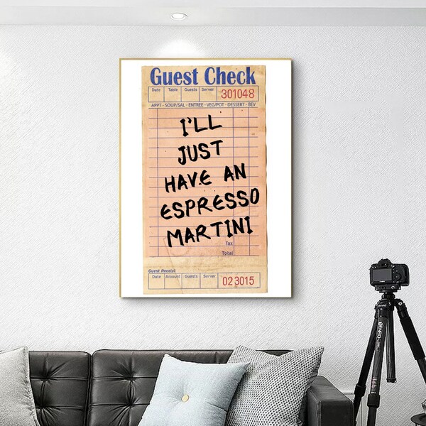 Guest Check Print Etsy