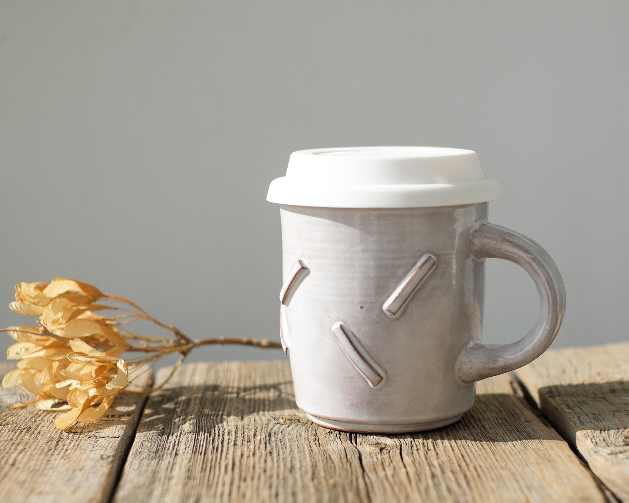 Handmade Ceramic Travel Mug. Pottery coffee Mug. Mug with Etsy