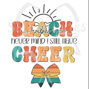 Beach Summer Cheer Digital Download Zamówienia niestandardowe dostępne na życzenie PRZED zakupem Cheerleading Cheerleader png sublimacja dtf