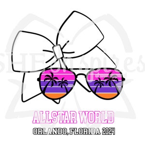 Allstar World  2024 CUSTOM DESIGNS are NOT currently available Cheerleading Cheer Cheerleader svg png dtf sublimation