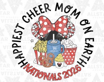 Cheer Mom Nationals PNG IMPRIMIBLE Diseños PERSONALIZADOS disponibles a pedido ANTES de la compra Cheer Cheerleader Cheerleading PNG sublimación dtf