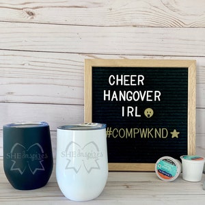 Cheer Mom Mockup Tumblers Black and White JPEG