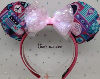 It's A Small World Handmade Light Up Disney Ears | LED Mickey Minnie Headband | Perfect for Park Days, Disney Trips, Gifts & More