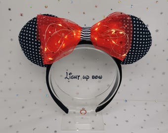 Disney Cruise Spots Handmade Light Up Disney Ears | LED Mickey Minnie Headband | Perfect for Park Days, Disney Trips, Gifts & More