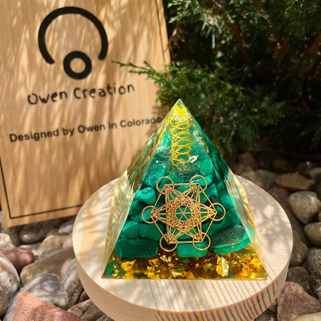 Natural Crystal Metals Orgonite Pyramid Meditation Orgone Etsy