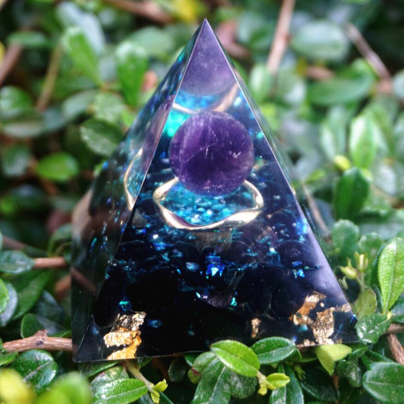 Crystal PyramidAmethyst Sphere Orgone PyramidObsidian Etsy