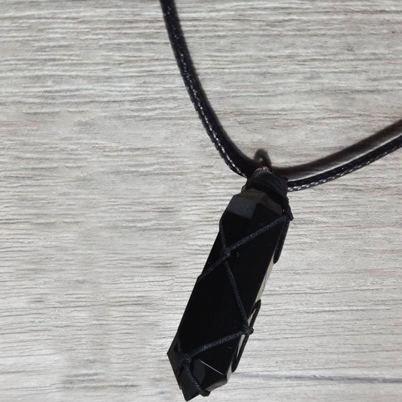 Fashion Women Men Black Obsidian Stone Lucky Pendant Weaving Rope Necklace  Retro Lover Necklaces Jewelry - Price history & Review, AliExpress Seller  - Yankun Store
