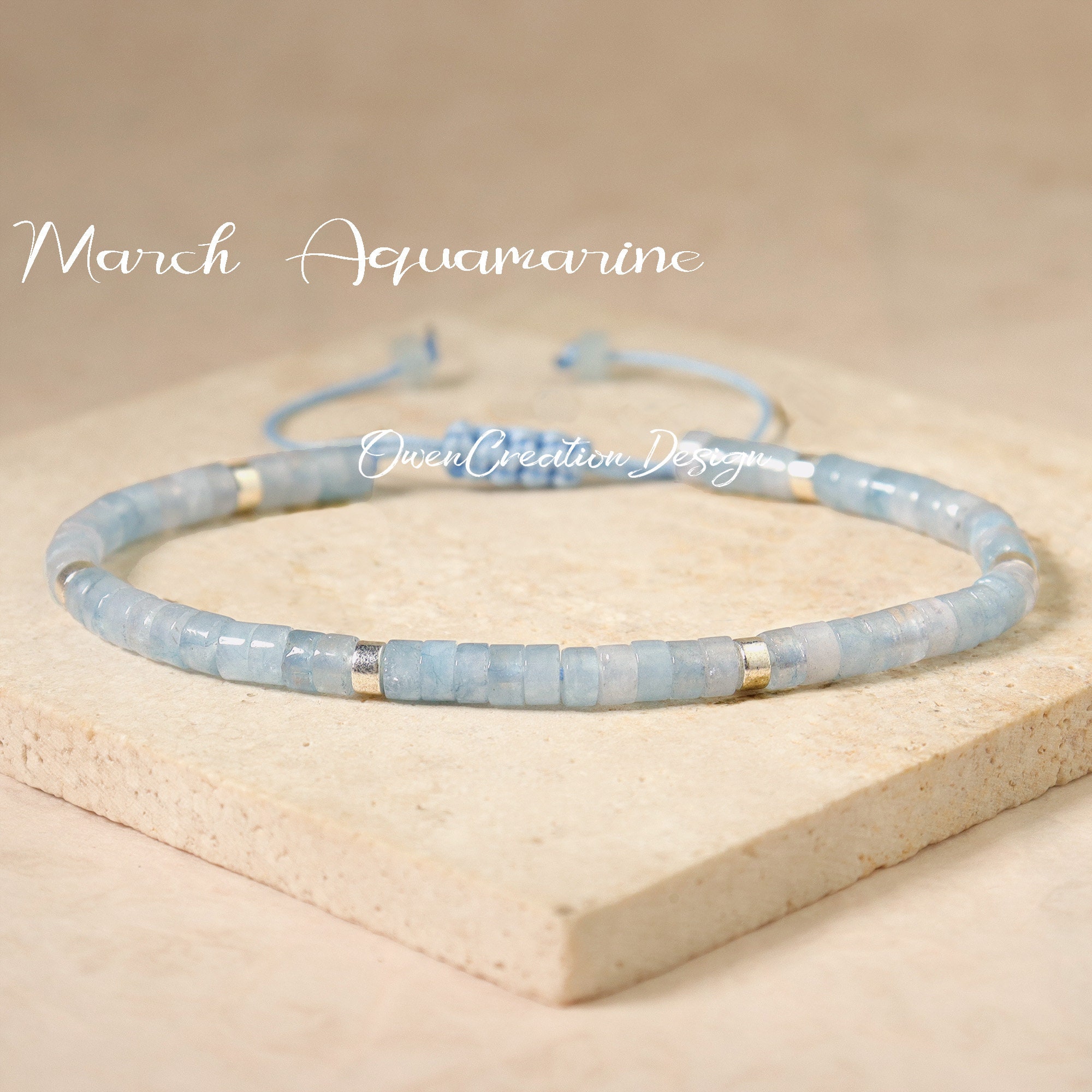 Etsy 2024 aquamarine bracelet