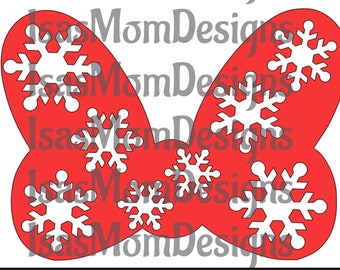 SnowFlake Minnie Bow