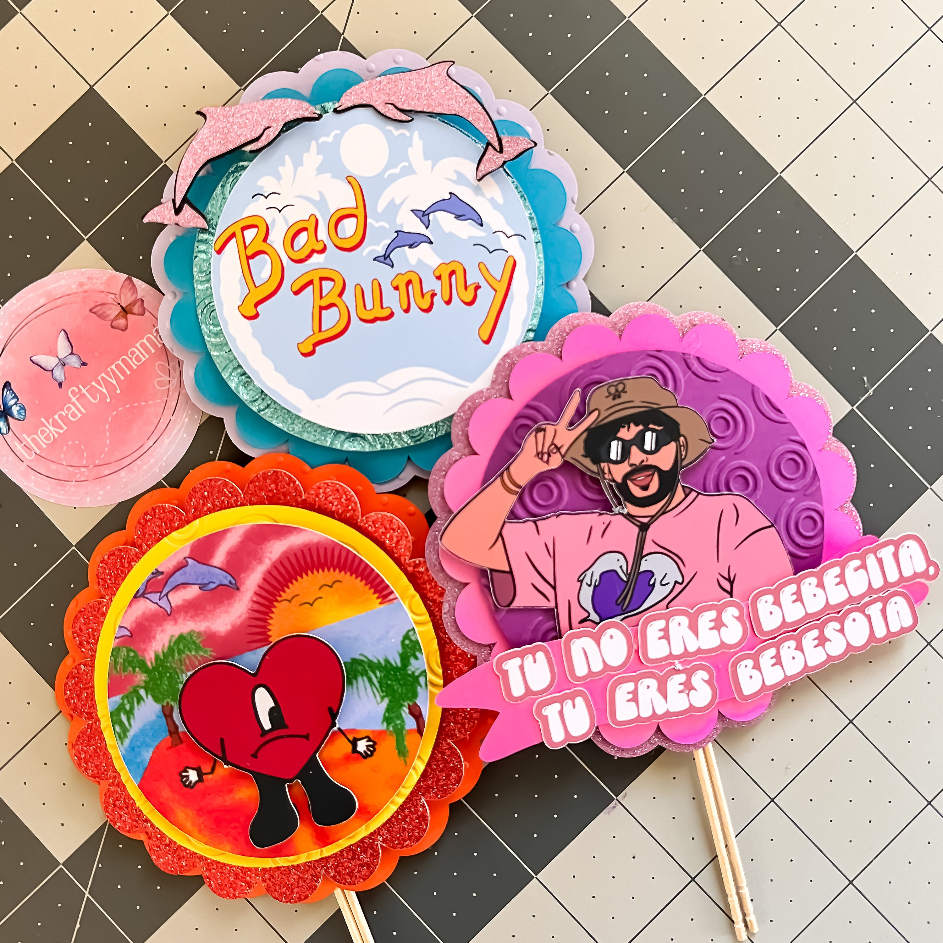 Cuanto Mide Y Pesa Bad Bunny Bad Bunny Cake Topper Inspired Un Verano Sin Ti Bad Bunny - Etsy México
