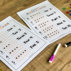 Number Printable, Tracing Numbers, Numbers Counting, Preschool Math, Montessori Math, Homeschool Math, Math Printable, Numbers and Counting image 1