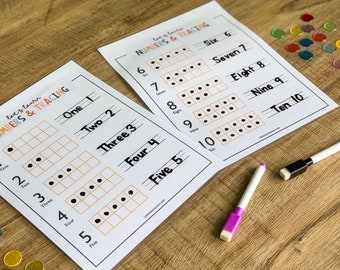 Number Printable, Tracing Numbers, Numbers Counting, Preschool Math, Montessori Math, Homeschool Math, Math Printable, Numbers and Counting