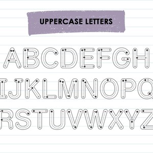 School Font Writing Practice Tracing Font Preschool | Etsy