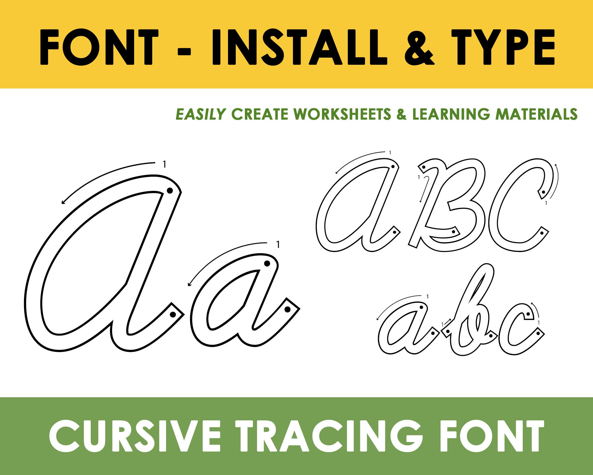 Cursive Writing Font Bundle Cursive Fonts Teacher Font - Etsy