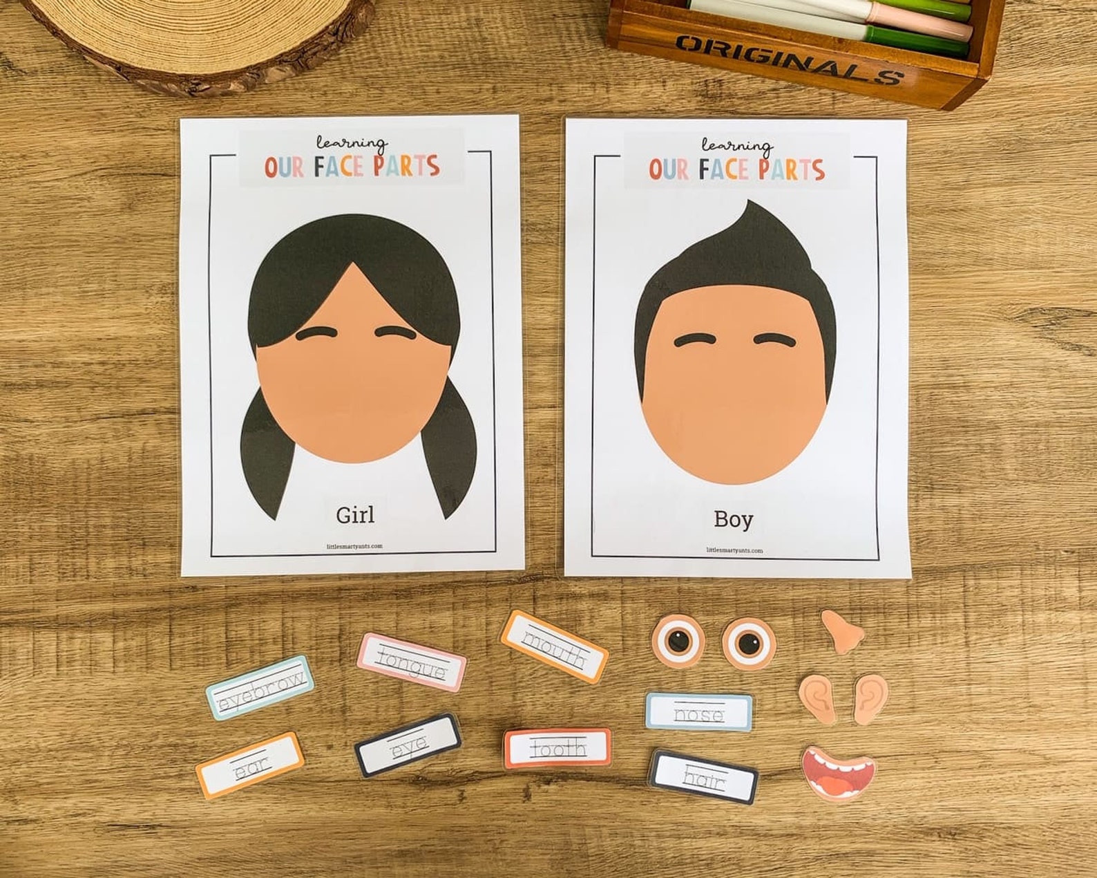 Printable Face Parts Learning Faces 5 Senses Printable My Etsy Canada