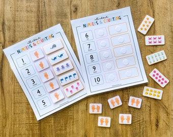 Numbers and Counting, Counting Printable, Number Activity, Preschool Printable, Montessori Math, Counting Activity, Preschool Math, Pre-K