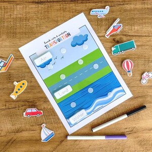 Land Air Water Transportation, Transportation Matching, Busy Book ...
