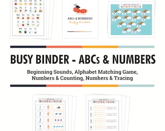 Busy Book Printable, Alphabets & Numbers, Learning Alphabets, Learning Number, Preschool Activity, Homeschool Education, Montessori Learning