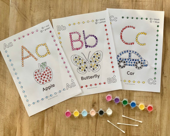 Learning Alphabets, Preschool Worksheets, Alphabet Activities, Alphabet Worksheets, Homeschool Printable, Q-tip Painting, Alphabet Printable