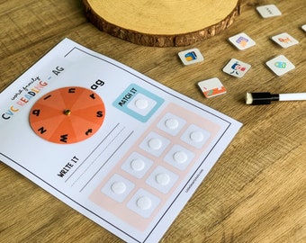 CVC, Word Family- ag, Phonics Learning, Learning to Read, Sight Word, Kindergarten Printable, CVC Word, Homeschool Education, Preschool Game