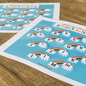 Alphabet Matching Printable, Uppercase & Lowercase, Montessori Activity, Homeschool Printable, Preschool Activity, Busy Binder Activity image 1