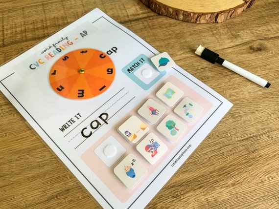 CVC Word Family Ap Phonics Learning to Read Homeschool - Etsy