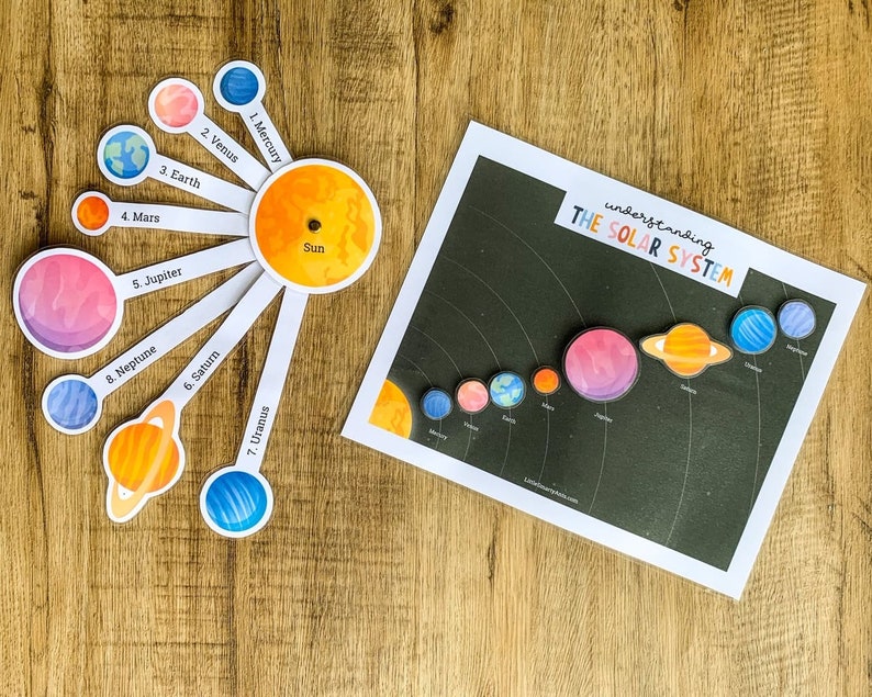 Planets Printable, Solar System Printable, Match the Planets, Planets Activity, Learning Solar System, Homeschool Preschool, Montessori Tool image 4