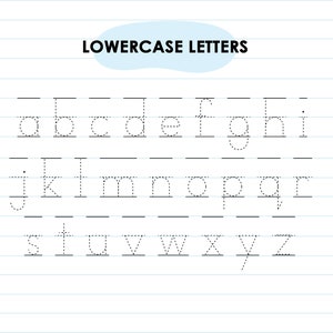 Tracing Font School Font Preschool Worksheet Learn To | Etsy