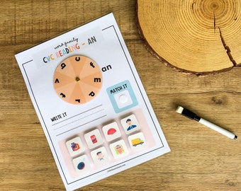 CVC, Word Family- an, Phonics Learning, Learning to Read, Homeschool Printable, Kindergarten Printable, Sight Words, Preschool Printable