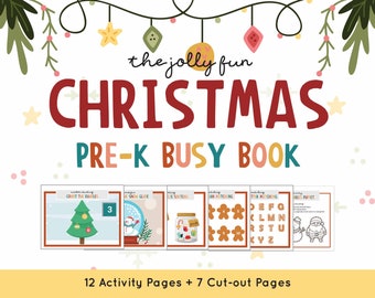 Livre occupé de Noël, activité de Noël imprimable, livre occupé préscolaire, activité de Noël pour les enfants, livre occupé pour tout-petits, livre occupé imprimable