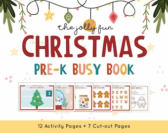 Christmas Busy Book, Christmas Activity Printable, Preschool Busy Book, Christmas Activity for Kids, Toddler Busy Book, Busy Book Printable