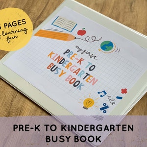 Busy Book, Pre-K, Kindergarten Printable, Homeschool Learning, Activity Worksheets, Preschool Printable, Learning Binder, Early Learning