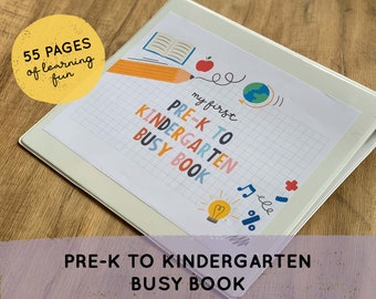 Busy Book, Pre-K, Kindergarten Printable, Homeschool Learning, Activity Worksheets, Preschool Printable, Learning Binder, Early Learning