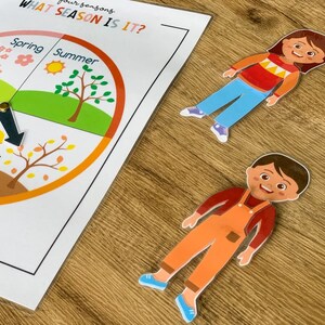 Seasons Printable, 4 Seasons Printable, Seasons Wheel, Paper Doll ...
