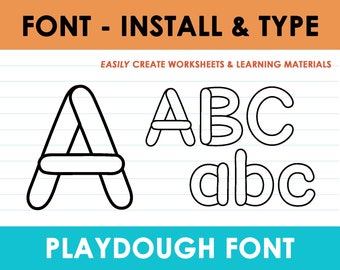 Writing Font, Play Dough, Preschool Worksheets, School Font, Playdoh, Learn to Write, Writing Practice, Preschool Teacher, Kids Font