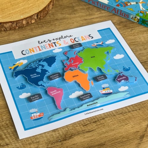 continents world map printable continents of the world etsy