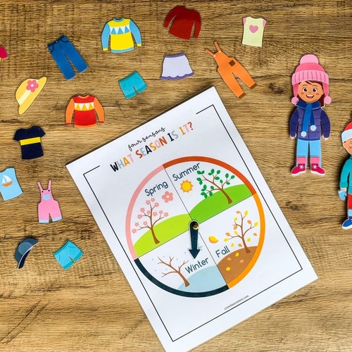 Four Seasons Printable Wheel Circle Learning Time Preschool - Etsy