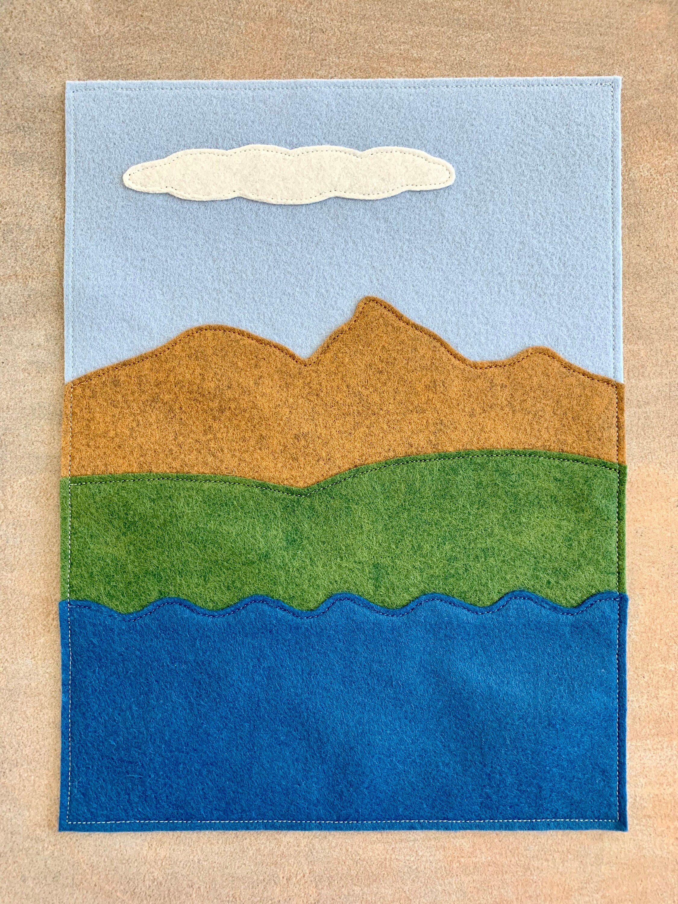 Air Land and Water Learn/play/sort Felt Mat Montessori image