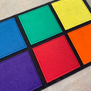 Color Sorting Learn & Play Felt Mat | Montessori Matching | Learning Toys | Busy Bag | Kids Gift/Activity | Homeschool Preschool