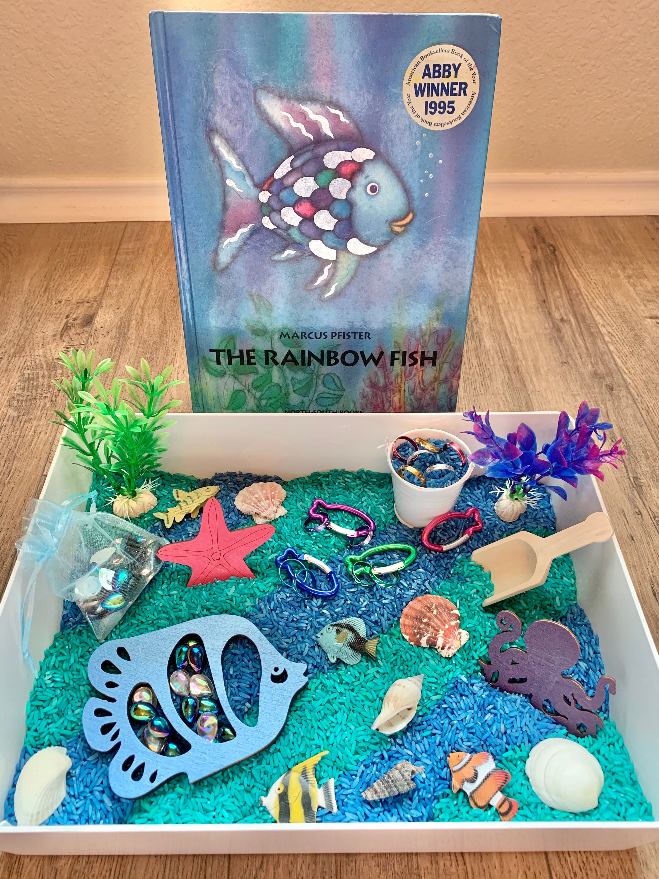 Rainbow Fish Sensory Bin Set Ocean/Sea Imaginary Play Etsy