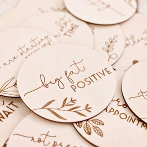 15 IUI Fertility Treatment Wood Milestones | Pregnancy Journey Cards | Infertility | IVF Photo Props