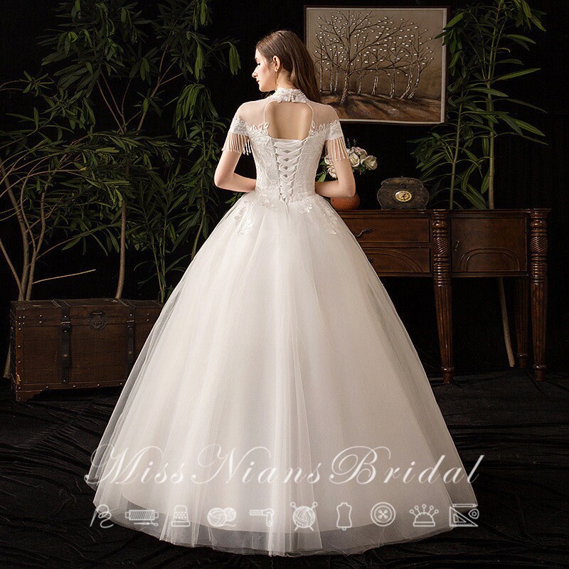 royal white gown