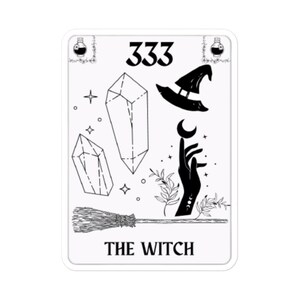 The Witch Tarot Karte Kiss Cut Sticker