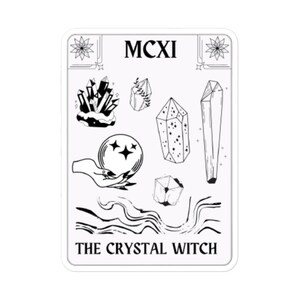 The Crystal Witch Tarot Karte Kiss Cut Sticker