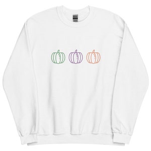 Rainbow Pumpkins Crew Neck Sweatshirt