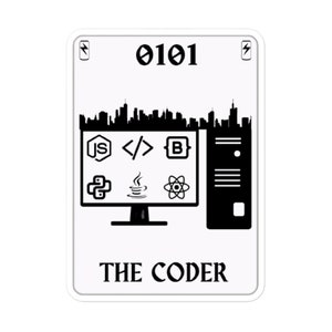El Codificador Tarot Card Kiss Cut Sticker