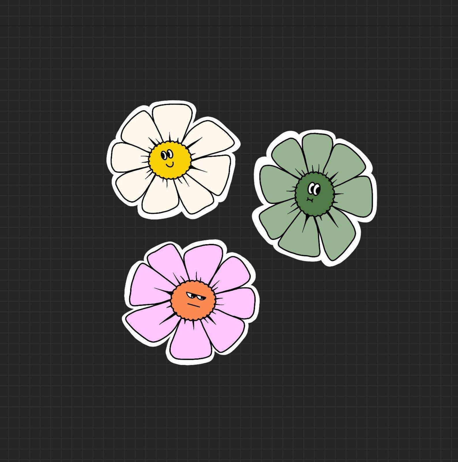 Feelings Flowers Sticker Pack Etsy