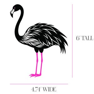 Black Flamingo, Car Decal, Black Flamingo Car Sticker