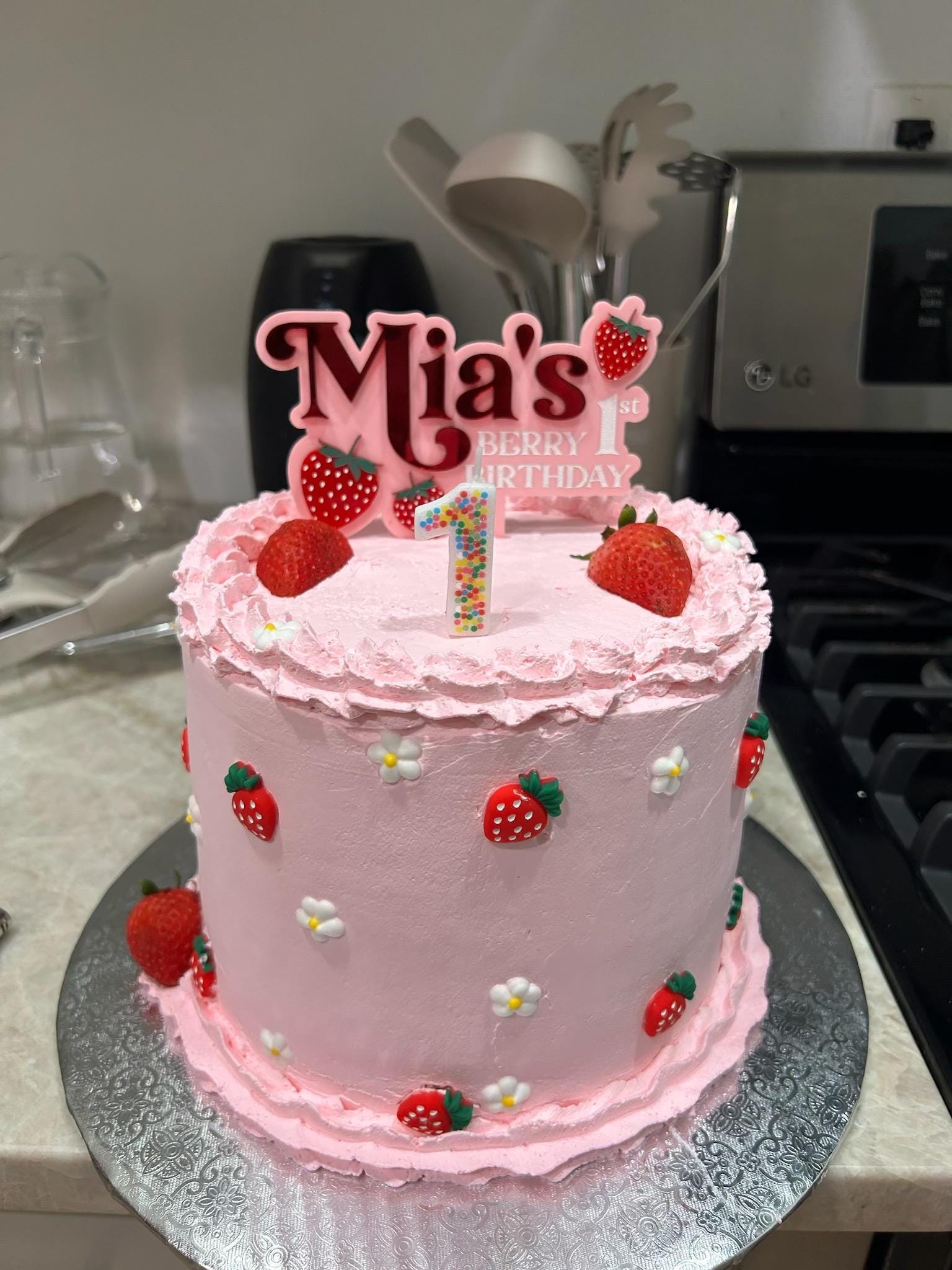 Erdbeer Geburtstag Cake Topper | Beere Erster Geburtstag